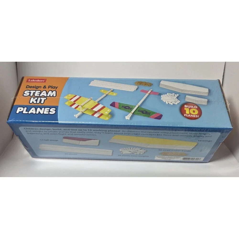 Lakeshore Design & Play Steam Kit Planes Build 10 Planes Factory Sealed